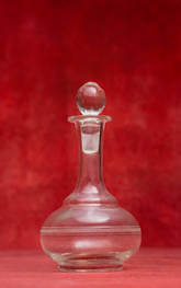 19th Century Glass Bottle with Painted Inscription